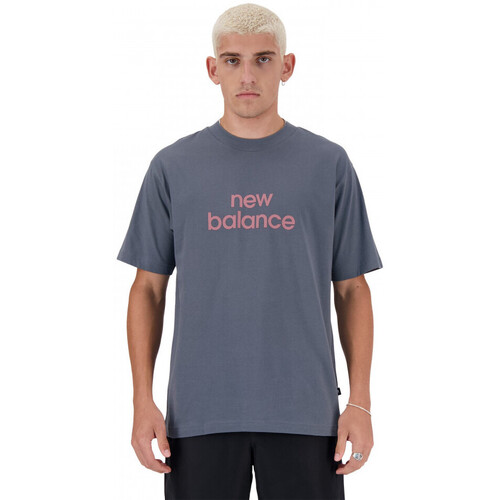 vaatteet Miehet T-paidat & Poolot New Balance Sport essentials linear t-shirt Sininen