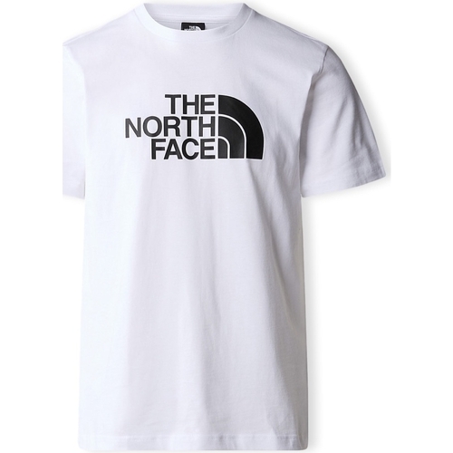 vaatteet Miehet T-paidat & Poolot The North Face Easy T-Shirt - White Valkoinen