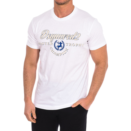 vaatteet Miehet Lyhythihainen t-paita Dsquared S71GD1346-S23009-100 Valkoinen