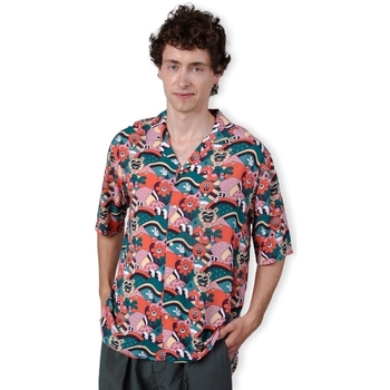 vaatteet Miehet Pitkähihainen paitapusero Brava Fabrics Yeye Weller Aloha Shirt - Red Monivärinen