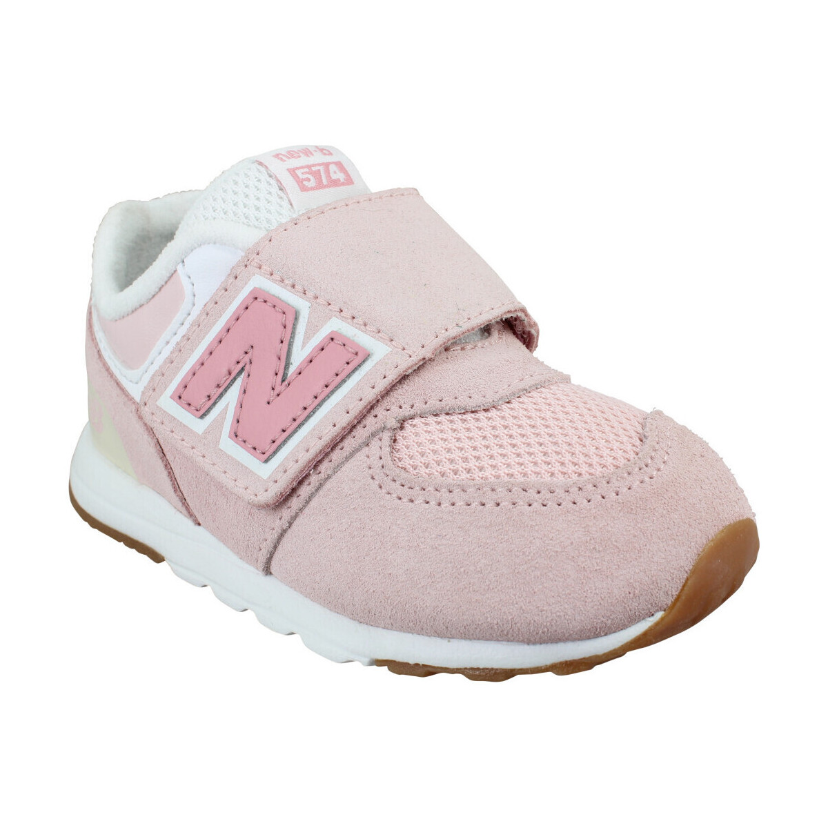 kengät Lapset Tennarit New Balance 574 Velours Toile Enfant Crystal Vaaleanpunainen