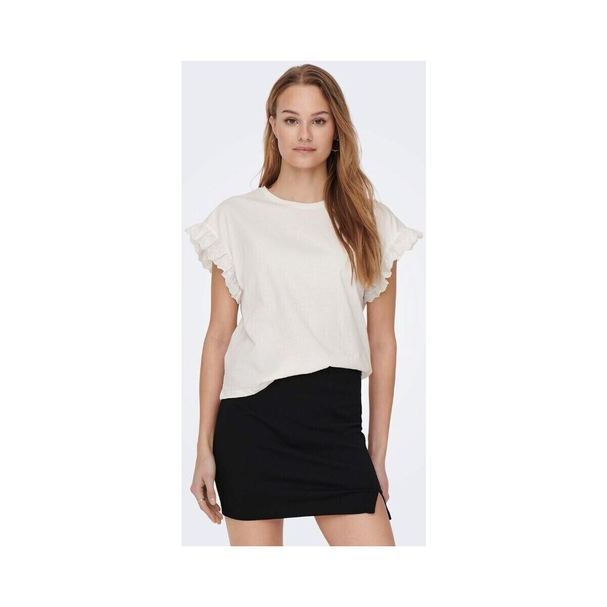 vaatteet Naiset T-paidat & Poolot Only 15255618 LIRIS Valkoinen