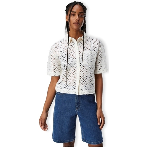vaatteet Naiset Topit / Puserot Object Emilia Shirt S/S - Sands Beige