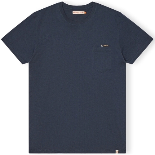 vaatteet Miehet T-paidat & Poolot Revolution T-Shirt Regular 1365 SHA - Navy Sininen