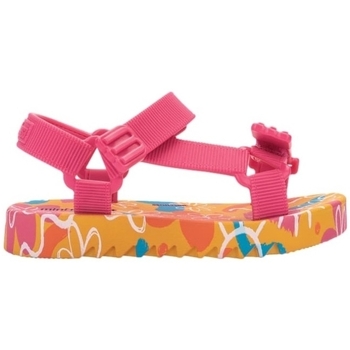 kengät Lapset Sandaalit ja avokkaat Melissa MINI  Playtime Baby Sandals - Yellow/Pink Vaaleanpunainen