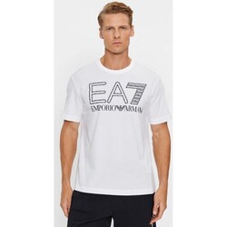 vaatteet Miehet Lyhythihainen t-paita Emporio Armani EA7 6RPT03 PJFFZ Valkoinen