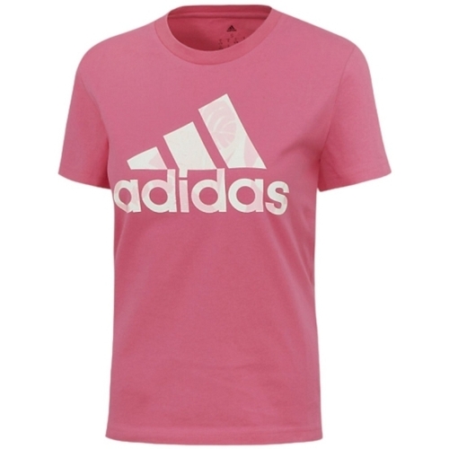 vaatteet Naiset T-paidat & Poolot adidas Originals WMS T SHIRT LOGO PULSE Vaaleanpunainen