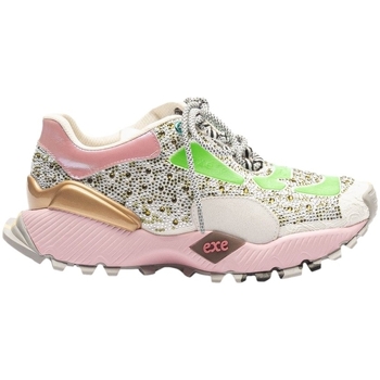 kengät Naiset Tennarit Exé Shoes EXÉ Sneakers 134-23 - Green/Pink Monivärinen
