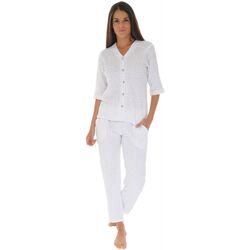 vaatteet Naiset pyjamat / yöpaidat Pilus ELEONORE Valkoinen
