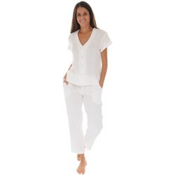 vaatteet Naiset pyjamat / yöpaidat Pilus EMY Valkoinen