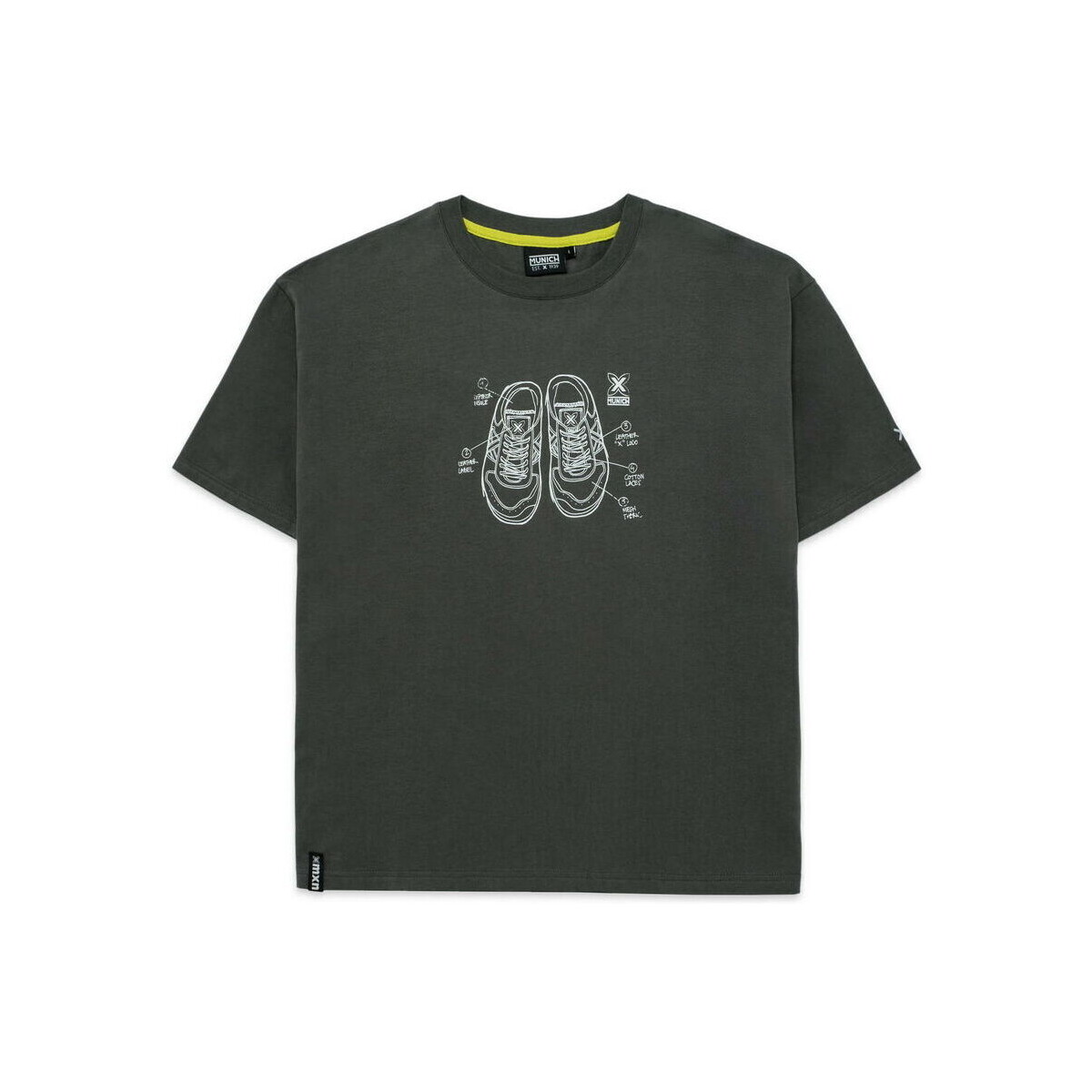 vaatteet Miehet Lyhythihainen t-paita Munich T-shirt sneakers Harmaa