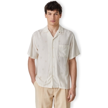 Portuguese Flannel Modal Dots Shirt - White Valkoinen