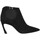 kengät Naiset Nilkkurit Freelance Lune 85 Cuir Cachemire (velours) Femme Noir Musta