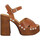 kengät Naiset Sandaalit ja avokkaat Sandro Rosi 8669 Cuir Femme Cuoio Ruskea