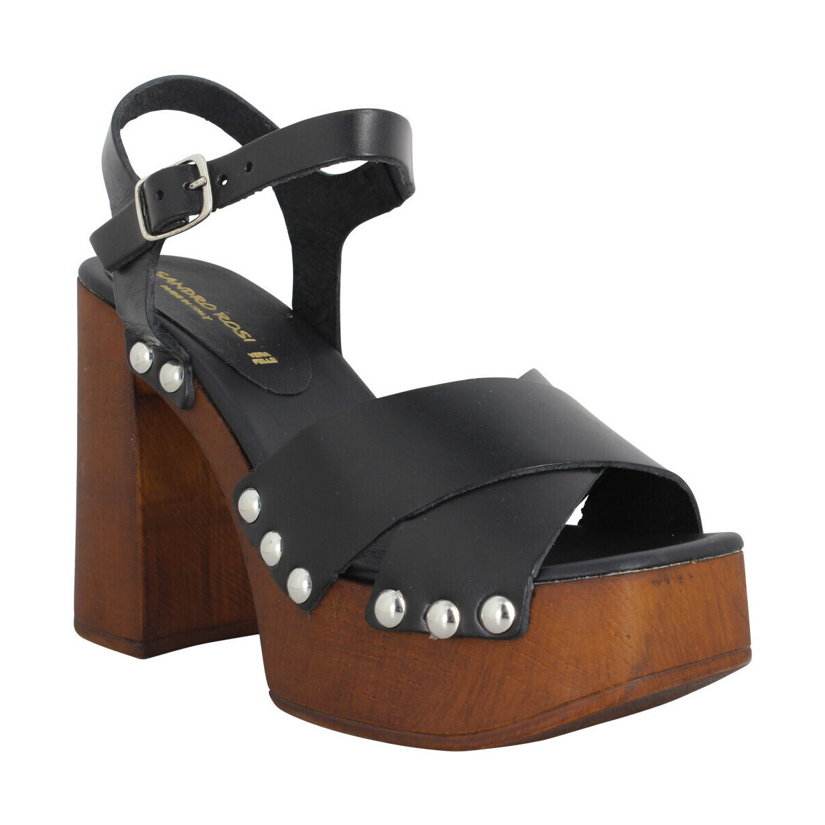 kengät Naiset Sandaalit ja avokkaat Sandro Rosi 8669 Cuir Femme Nero Musta