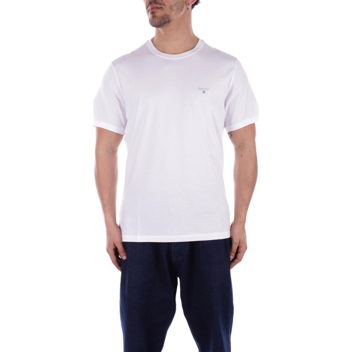 vaatteet Miehet Lyhythihainen t-paita Barbour MTS0670 Valkoinen
