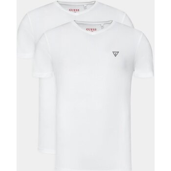 vaatteet Miehet Lyhythihainen t-paita Guess U97G03 KCD31 Valkoinen