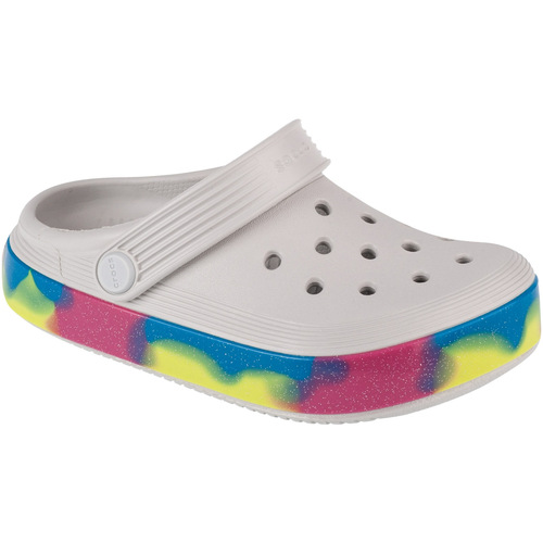 kengät Lapset Tossut Crocs Off Court Glitter Band Kids Clog Valkoinen