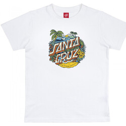 vaatteet Lapset T-paidat & Poolot Santa Cruz Youth aloha dot front Valkoinen