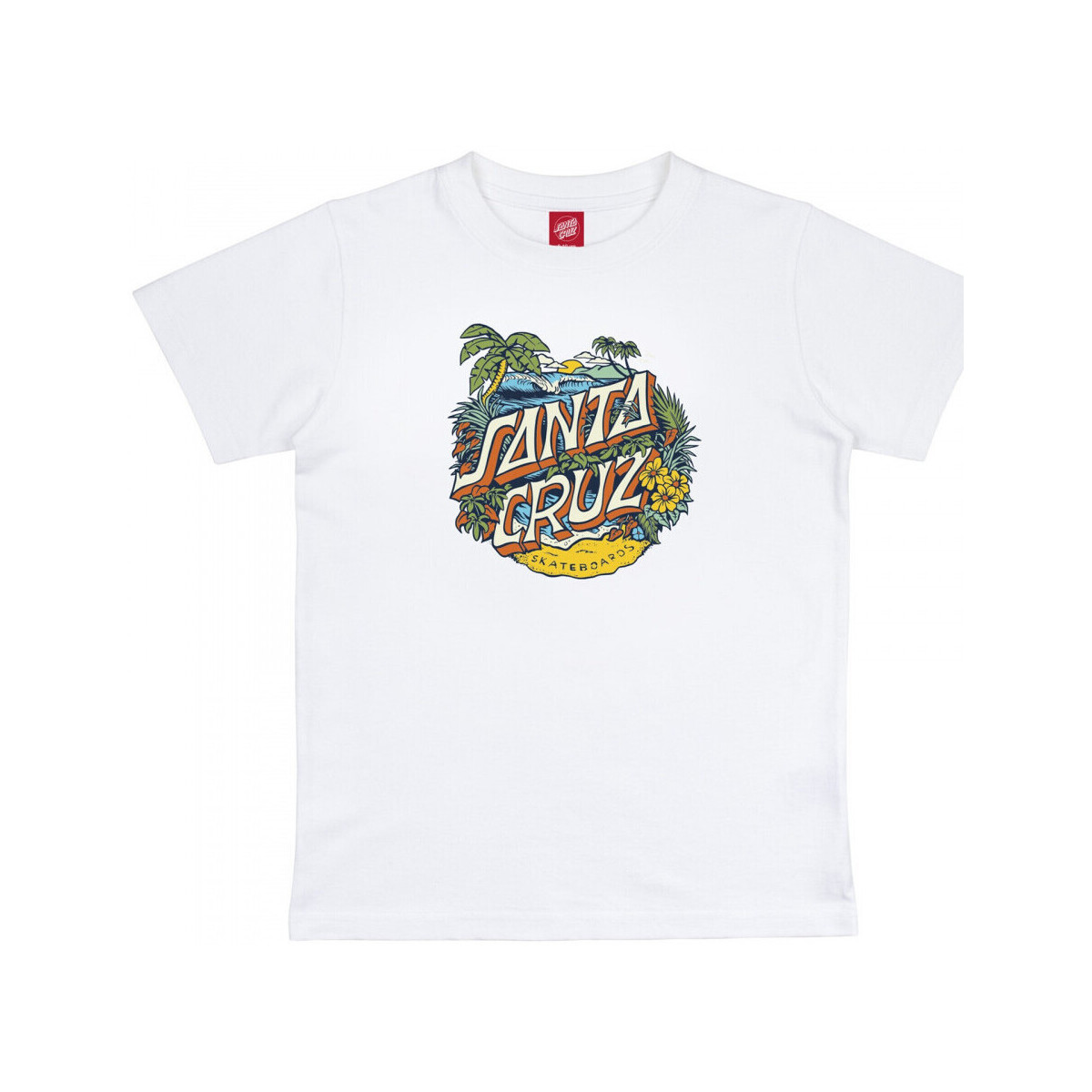 vaatteet Pojat T-paidat & Poolot Santa Cruz Youth aloha dot front Valkoinen