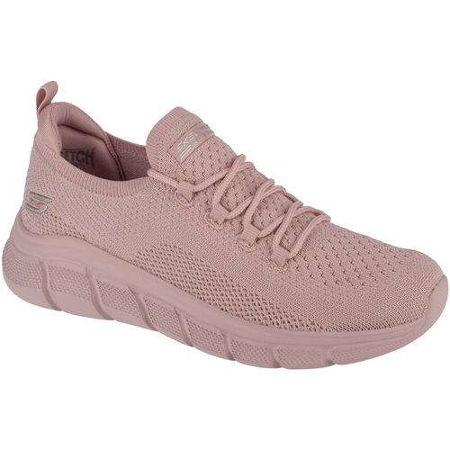 kengät Naiset Matalavartiset tennarit Skechers Bobs Sport B Flex-Color Connect Vaaleanpunainen