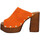 kengät Naiset Sandaalit ja avokkaat Sandro Rosi 7551 Velours Femme Arancio Oranssi