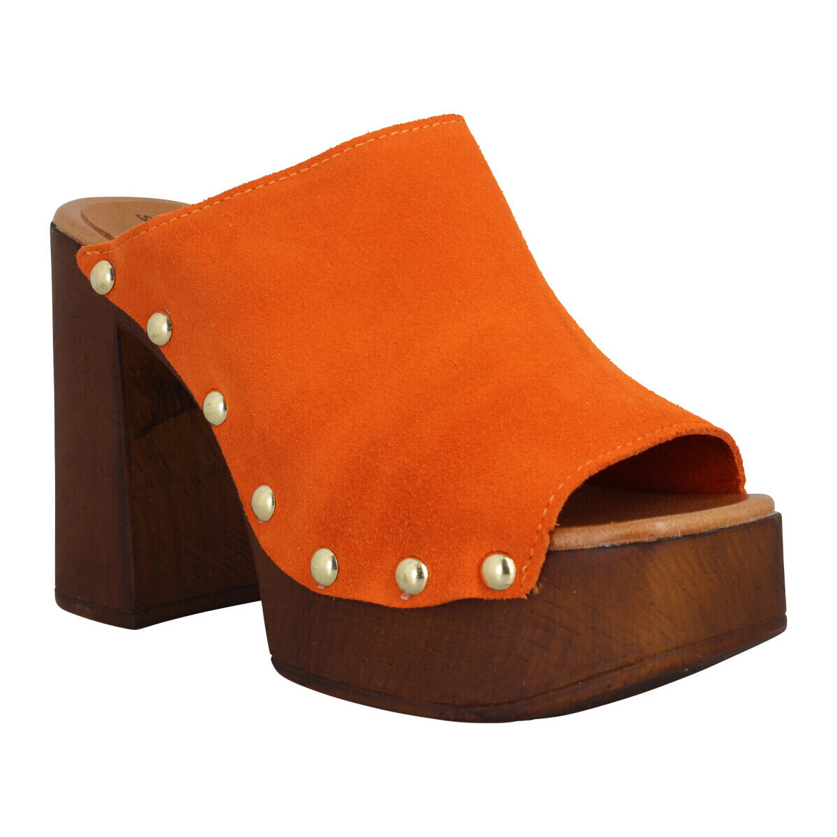 kengät Naiset Sandaalit ja avokkaat Sandro Rosi 7551 Velours Femme Arancio Oranssi