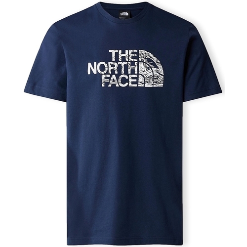 vaatteet Miehet T-paidat & Poolot The North Face Woodcut Dome T-Shirt - Summit Navy Sininen