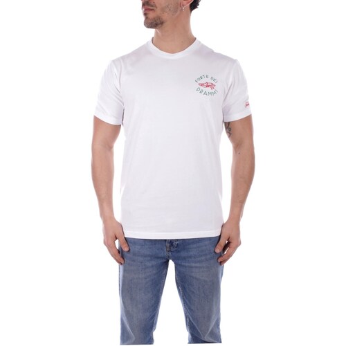 vaatteet Miehet Lyhythihainen t-paita Mc2 Saint Barth POT0001 Valkoinen