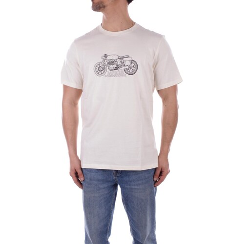 vaatteet Miehet Lyhythihainen t-paita Barbour MTS1295 Valkoinen