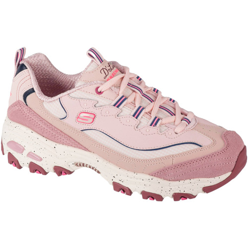 kengät Naiset Matalavartiset tennarit Skechers D'Lites - Bold Views Vaaleanpunainen