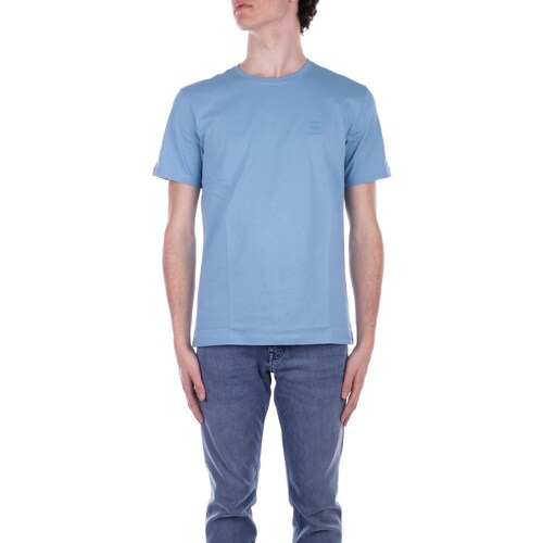 vaatteet Miehet Lyhythihainen t-paita BOSS 50508584 Sininen
