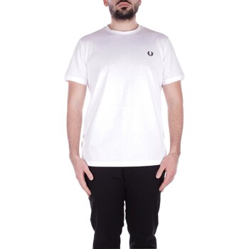 vaatteet Miehet Lyhythihainen t-paita Fred Perry M7784 Valkoinen