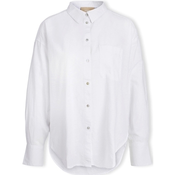 vaatteet Naiset Topit / Puserot Jjxx Jamie Linen Shirt L/S - White Valkoinen