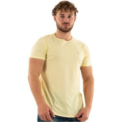 vaatteet Miehet Lyhythihainen t-paita Tommy Jeans DM0DM09586 Keltainen