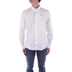 vaatteet Miehet Pitkähihainen paitapusero Barbour MSH5170 Valkoinen