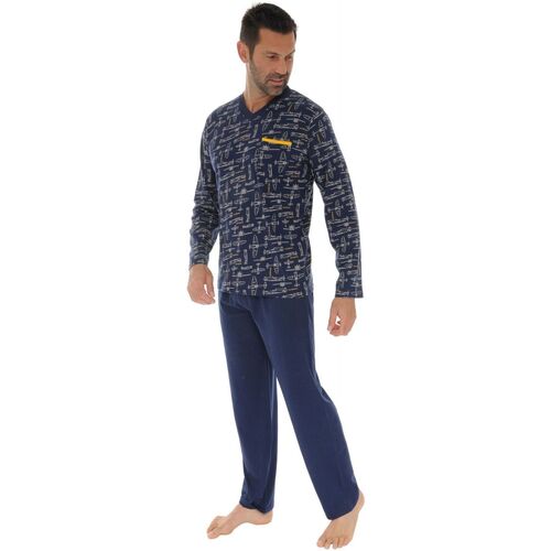 vaatteet Miehet pyjamat / yöpaidat Christian Cane HERODIAN Sininen