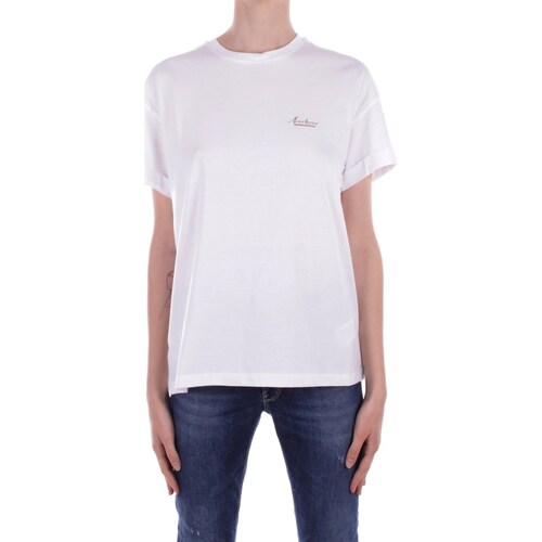 vaatteet Naiset Lyhythihainen t-paita Barbour LTS0592 Valkoinen