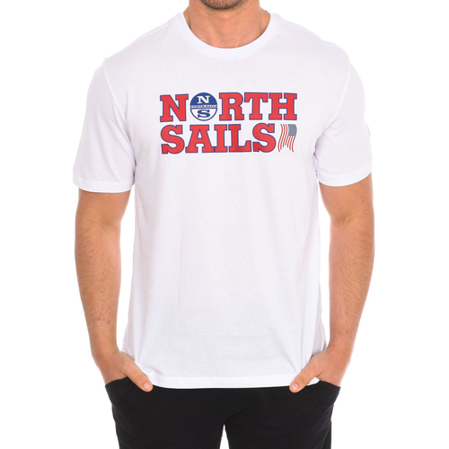 vaatteet Miehet Lyhythihainen t-paita North Sails 9024110-101 Valkoinen