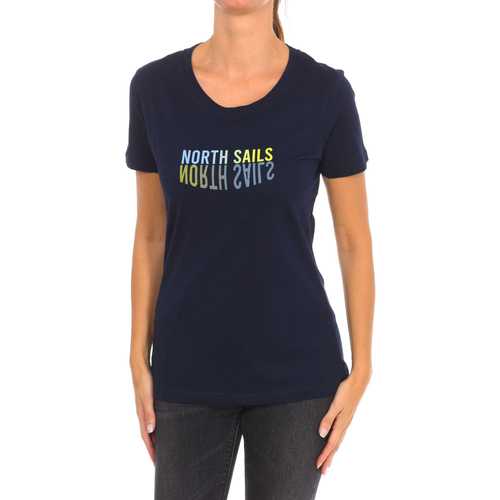 vaatteet Naiset Lyhythihainen t-paita North Sails 9024290-800 Laivastonsininen