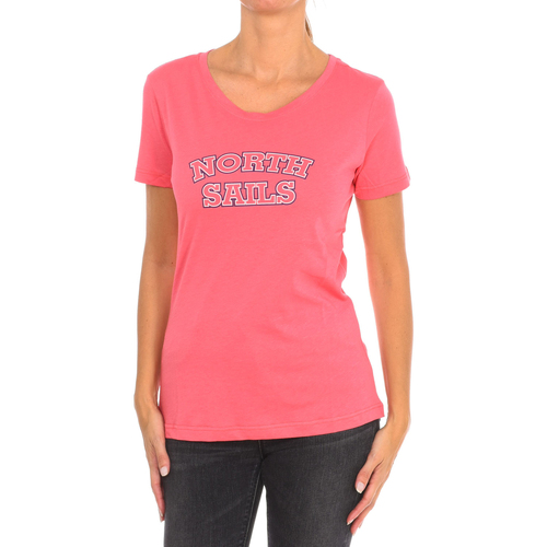 vaatteet Naiset Lyhythihainen t-paita North Sails 9024320-158 Vaaleanpunainen