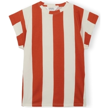 vaatteet Naiset Svetari Compania Fantastica COMPAÑIA FANTÁSTICA T-shirt 42103 - White/Rust Oranssi