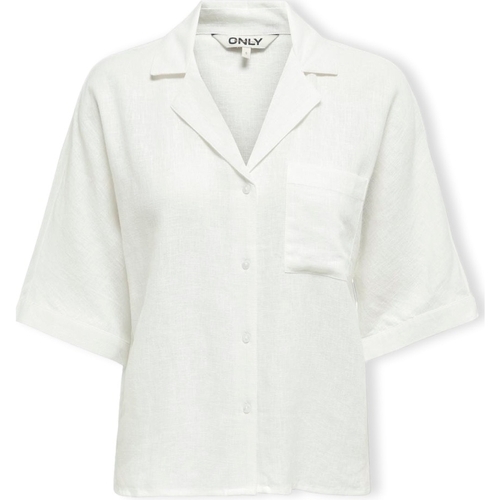 vaatteet Naiset Topit / Puserot Only Noos Tokyo Life Shirt S/S - Bright White Valkoinen