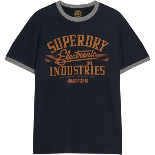 vaatteet Miehet Lyhythihainen t-paita Superdry 235228 Sininen