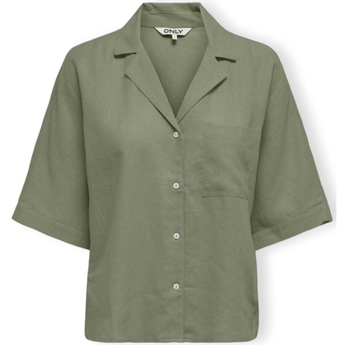 vaatteet Naiset Topit / Puserot Only Noos Tokyo Life Shirt S/S - Oil Green Vihreä