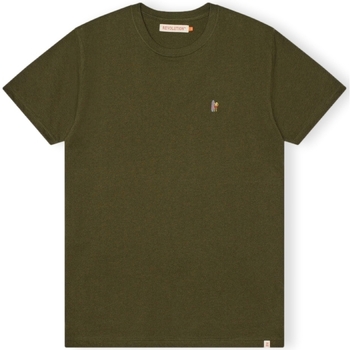vaatteet Miehet T-paidat & Poolot Revolution T-Shirt Regular 1364 POS - Army Mel Vihreä