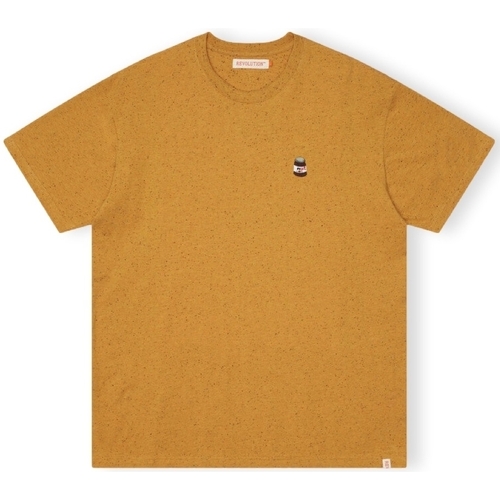 vaatteet Miehet T-paidat & Poolot Revolution T-Shirt Loose 1367 NUT - Yellow Keltainen