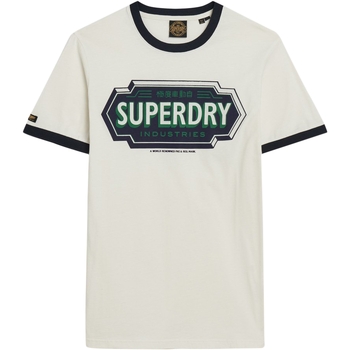 vaatteet Miehet Lyhythihainen t-paita Superdry 235501 Valkoinen