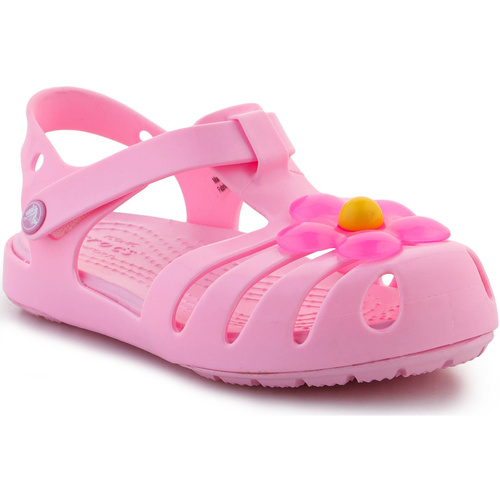 kengät Lapset Sandaalit ja avokkaat Crocs Isabela Charm Sandals 208445-6S0 Vaaleanpunainen