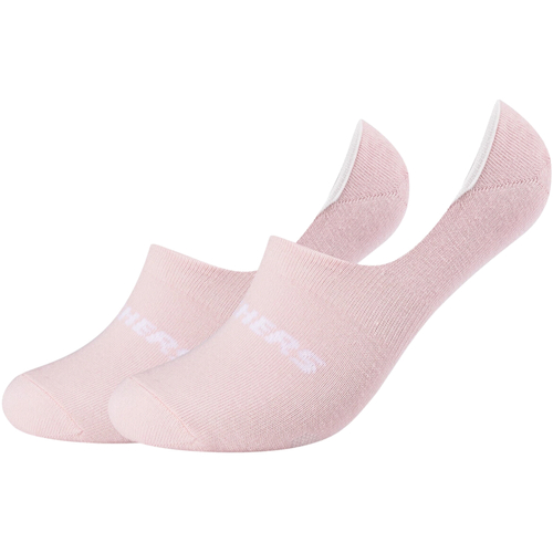 Asusteet / tarvikkeet Naiset Varrettomat sukat Skechers 2PPK Mesh Ventilation Footies Socks Vaaleanpunainen